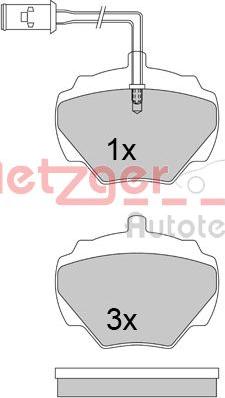Metzger 1170626 - Тормозные колодки, дисковые, комплект autosila-amz.com