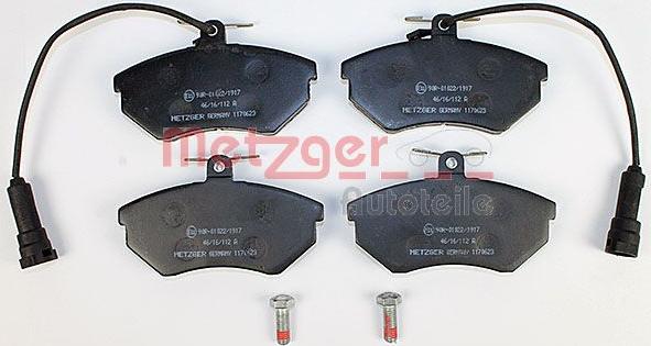 Metzger 1170623 - Тормозные колодки, дисковые, комплект autosila-amz.com