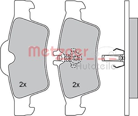 Metzger 1170049 - Тормозные колодки, дисковые, комплект autosila-amz.com