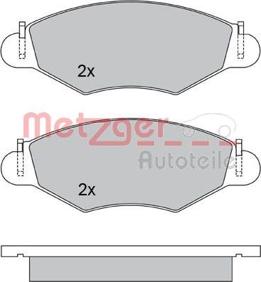 Metzger 1170059 - Тормозные колодки, дисковые, комплект autosila-amz.com