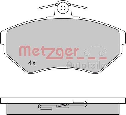 Metzger 1170061 - Тормозные колодки, дисковые, комплект autosila-amz.com