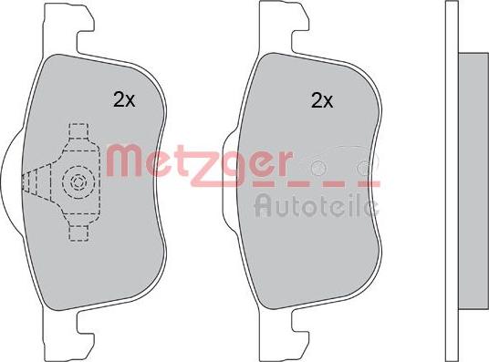 Metzger 1170013 - Тормозные колодки, дисковые, комплект autosila-amz.com