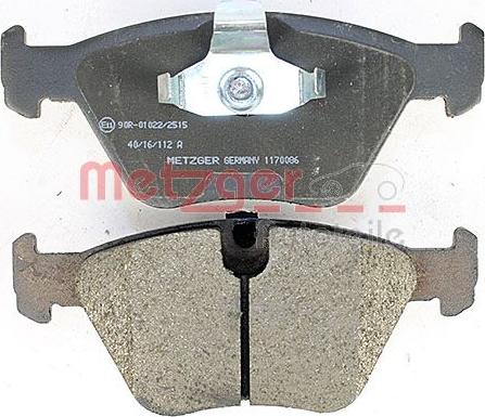 Metzger 1170086 - Тормозные колодки, дисковые, комплект autosila-amz.com