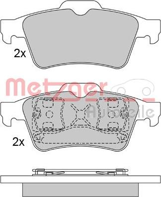 Metzger 1170080 - Тормозные колодки, дисковые, комплект autosila-amz.com