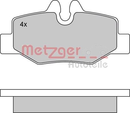 Metzger 1170081 - Тормозные колодки, дисковые, комплект autosila-amz.com