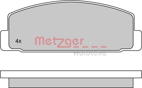 Metzger 1170088 - Тормозные колодки, дисковые, комплект autosila-amz.com