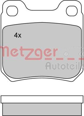 Metzger 1170034 - Тормозные колодки, дисковые, комплект autosila-amz.com