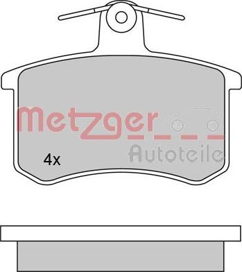 Metzger 1170030 - Тормозные колодки, дисковые, комплект autosila-amz.com