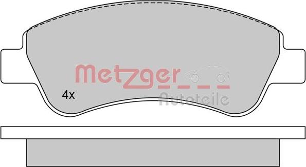 Metzger 1170026 - Тормозные колодки, дисковые, комплект autosila-amz.com