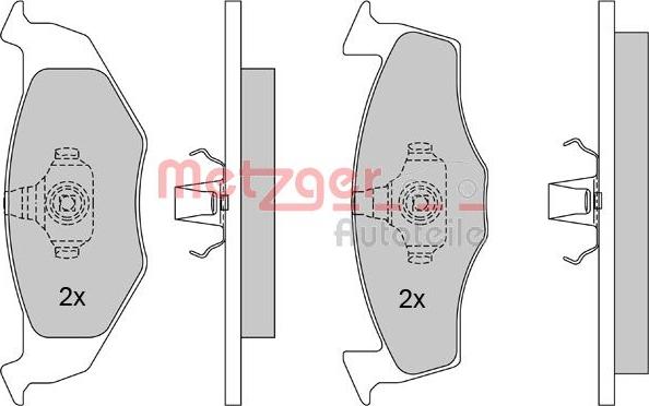 Metzger 1170023 - Тормозные колодки, дисковые, комплект autosila-amz.com