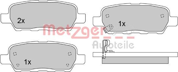 Metzger 1170079 - Тормозные колодки, дисковые, комплект autosila-amz.com