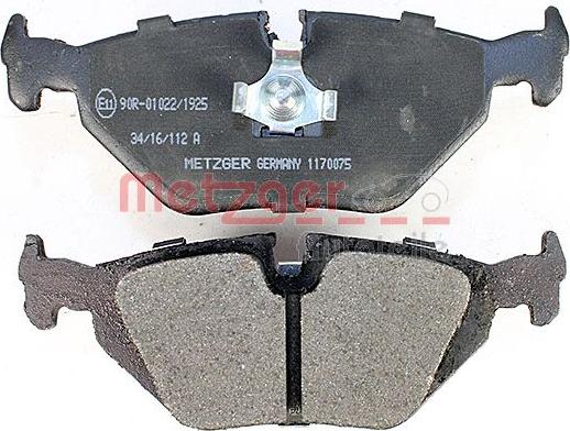 Metzger 1170075 - Колодки с накладками в сборе для дисковых тормозов autosila-amz.com