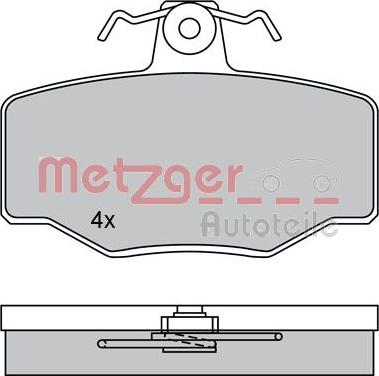 Metzger 1170076 - Тормозные колодки, дисковые, комплект autosila-amz.com