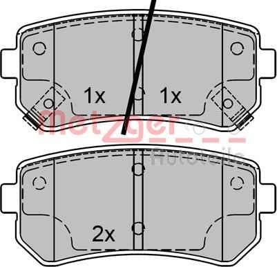 Metzger 1170070 - Тормозные колодки, дисковые, комплект autosila-amz.com