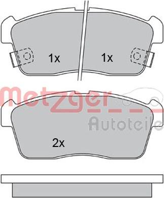 Metzger 1170197 - Тормозные колодки, дисковые, комплект autosila-amz.com