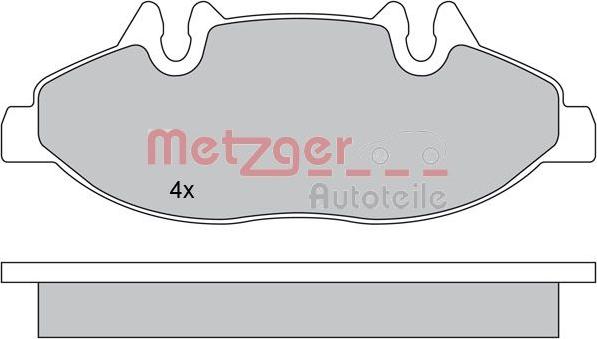 Metzger 1170145 - Тормозные колодки, дисковые, комплект autosila-amz.com