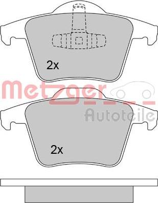 Metzger 1170142 - Тормозные колодки, дисковые, комплект autosila-amz.com