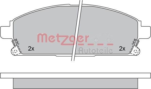 Metzger 1170159 - Тормозные колодки, дисковые, комплект autosila-amz.com