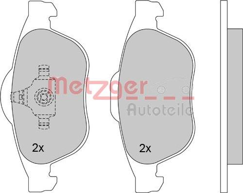 Metzger 1170161 - Тормозные колодки, дисковые, комплект autosila-amz.com