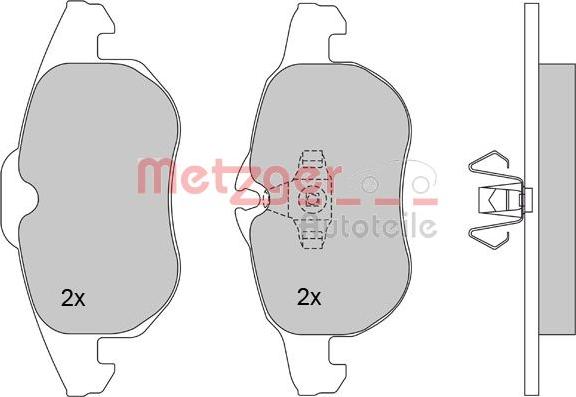 Metzger 1170100 - Тормозные колодки, дисковые, комплект autosila-amz.com