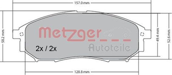 Metzger 1170101 - Тормозные колодки, дисковые, комплект autosila-amz.com