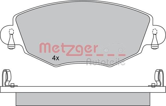 Metzger 1170107 - Тормозные колодки, дисковые, комплект autosila-amz.com