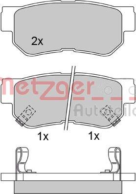 Metzger 1170119 - Тормозные колодки, дисковые, комплект autosila-amz.com