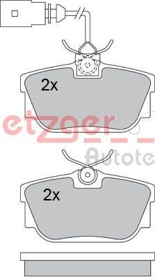 Metzger 1170184 - Тормозные колодки, дисковые, комплект autosila-amz.com