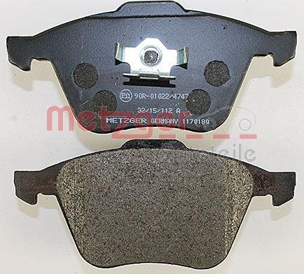 Metzger 1170180 - Тормозные колодки, дисковые, комплект autosila-amz.com