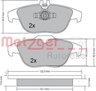 Metzger 1170132 - Тормозные колодки, дисковые, комплект autosila-amz.com