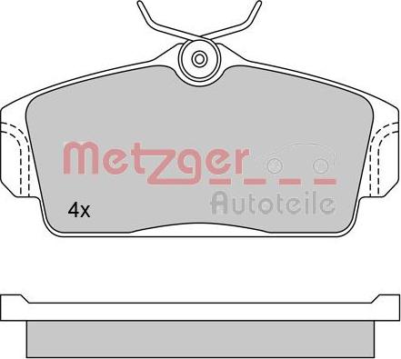 Metzger 1170125 - Тормозные колодки, дисковые, комплект autosila-amz.com