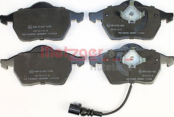 Metzger 1170122 - Колодки с накладками в сборе для дисковых тормозов autosila-amz.com