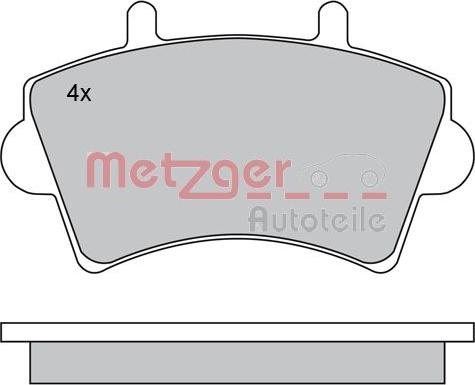 Metzger 1170175 - Тормозные колодки, дисковые, комплект autosila-amz.com