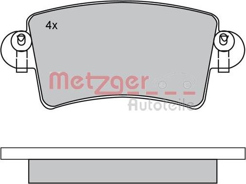 Metzger 1170171 - Тормозные колодки, дисковые, комплект autosila-amz.com