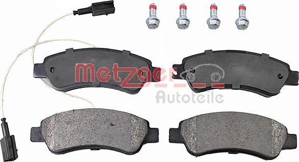 Metzger 1170899 - Тормозные колодки, дисковые, комплект autosila-amz.com