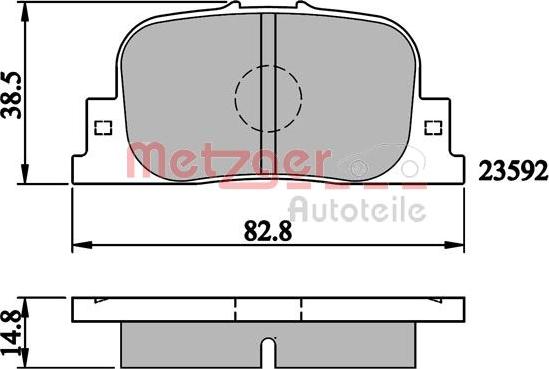 Metzger 1170868 - Тормозные колодки, дисковые, комплект autosila-amz.com