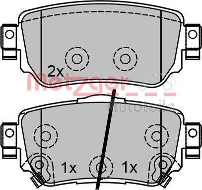 Metzger 1170802 - Тормозные колодки, дисковые, комплект autosila-amz.com