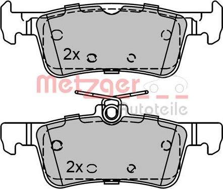 Metzger 1170810 - Тормозные колодки, дисковые, комплект autosila-amz.com