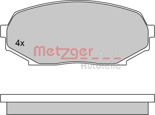 Metzger 1170396 - Тормозные колодки, дисковые, комплект autosila-amz.com