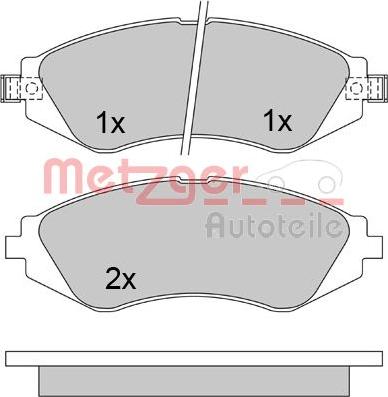 Metzger 1170391 - Тормозные колодки, дисковые, комплект autosila-amz.com