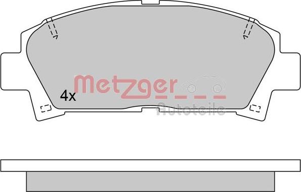 Metzger 1170398 - Тормозные колодки, дисковые, комплект autosila-amz.com