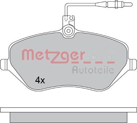Metzger 1170346 - Тормозные колодки, дисковые, комплект autosila-amz.com