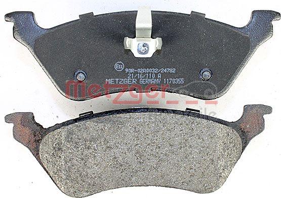 Metzger 1170355 - Комплект тормозных колодок, дисковый тормоз ! \CHRYSLER, DODGE, JEEP CARAVAN 2.4 00>07, CARAVAN 3. autosila-amz.com