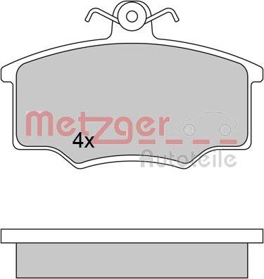 Metzger 1170350 - Тормозные колодки, дисковые, комплект autosila-amz.com