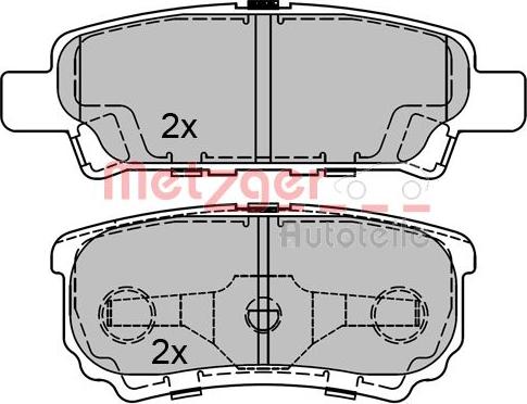 Metzger 1170306 - Тормозные колодки, дисковые, комплект autosila-amz.com