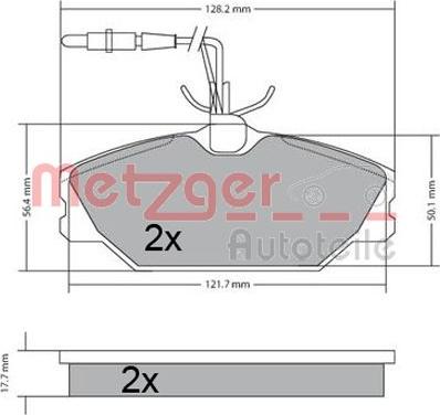 Metzger 1170301 - Тормозные колодки, дисковые, комплект autosila-amz.com