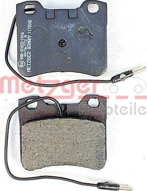 Metzger 1170302 - Тормозные колодки, дисковые, комплект autosila-amz.com