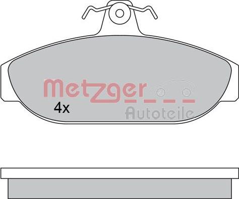 Metzger 1170315 - Тормозные колодки, дисковые, комплект autosila-amz.com
