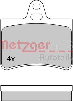 Metzger 1170311 - Тормозные колодки, дисковые, комплект autosila-amz.com