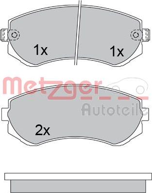 Metzger 1170317 - Тормозные колодки, дисковые, комплект autosila-amz.com